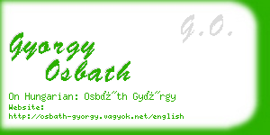 gyorgy osbath business card